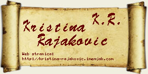 Kristina Rajaković vizit kartica